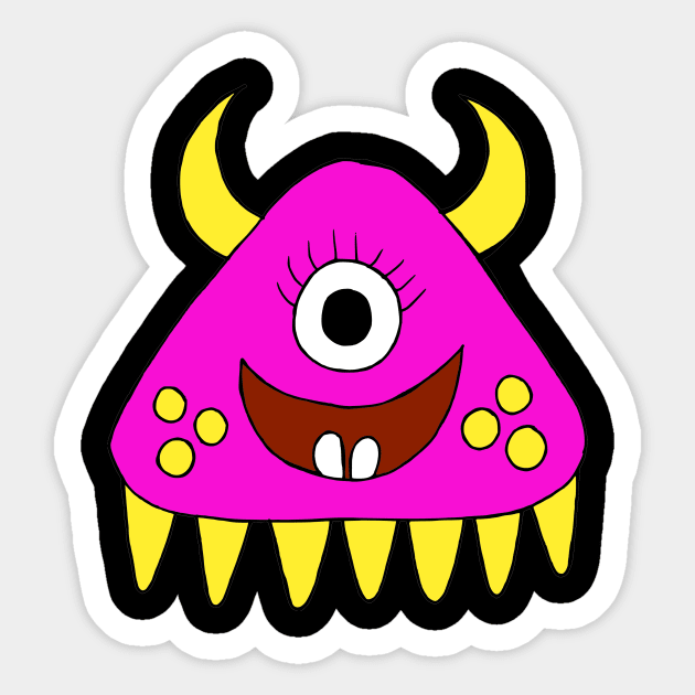 One Eyed Monster Sticker by coloringiship